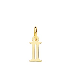 18K COLGANTE ORO AMARILLO LETRA " I " . 11X5 MM