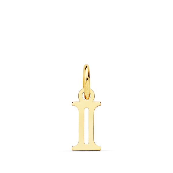18K COLGANTE ORO AMARILLO LETRA " I " . 11X5 MM