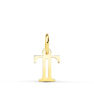 18K COLGANTE ORO AMARILLO LETRA " T " . 11X9 MM