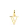 18K COLGANTE ORO AMARILLO LETRA " V " . 11X9 MM