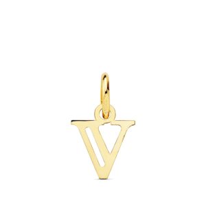 18K COLGANTE ORO AMARILLO LETRA " V " . 11X9 MM