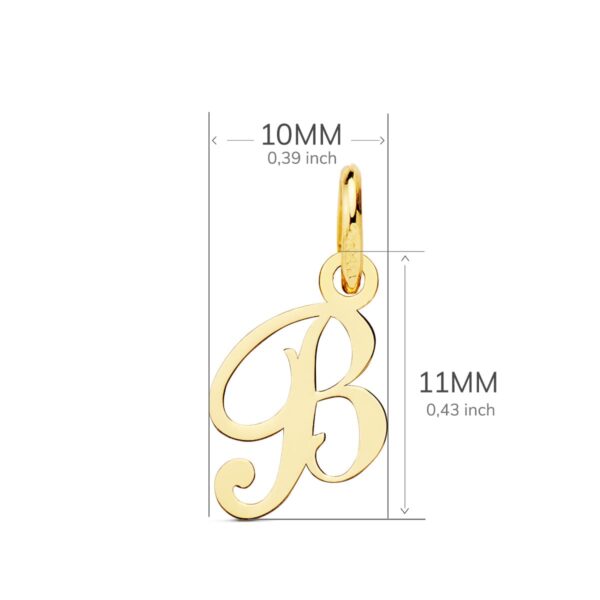 18K COLGANTE ORO AMARILLO LETRA " B " 11X10 MM - Imagen 2