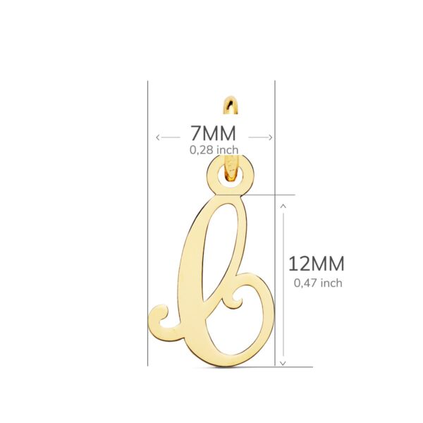 18K COLGANTE ORO AMARILLO LETRA " C " 15X9 MM - Imagen 2