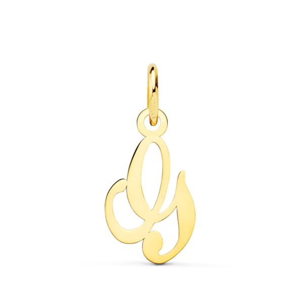 18K COLGANTE ORO AMARILLO LETRA " G " . 12X9 MM