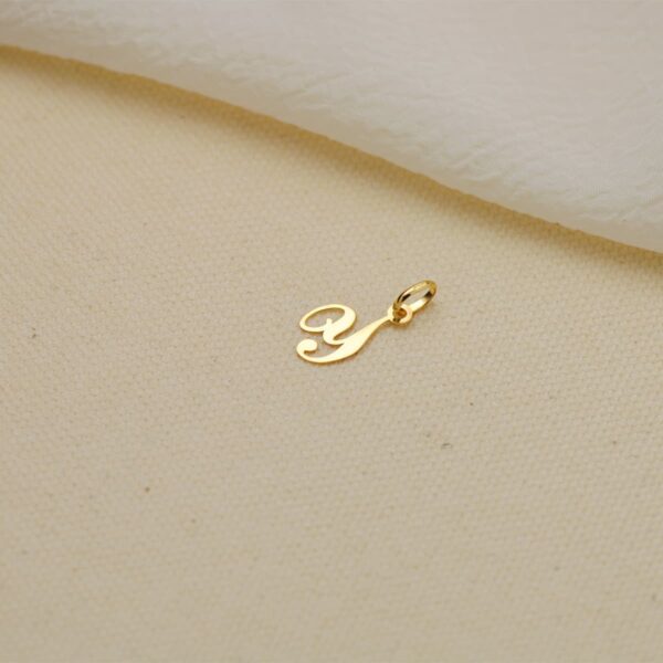 18K COLGANTE ORO AMARILLO INICIAL LETRA " Y " 14X8 MM - Imagen 2