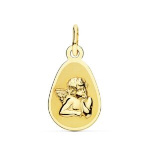 18K MEDALLA ORO AMARILLO ANGEL BURLON. 17X10 MM