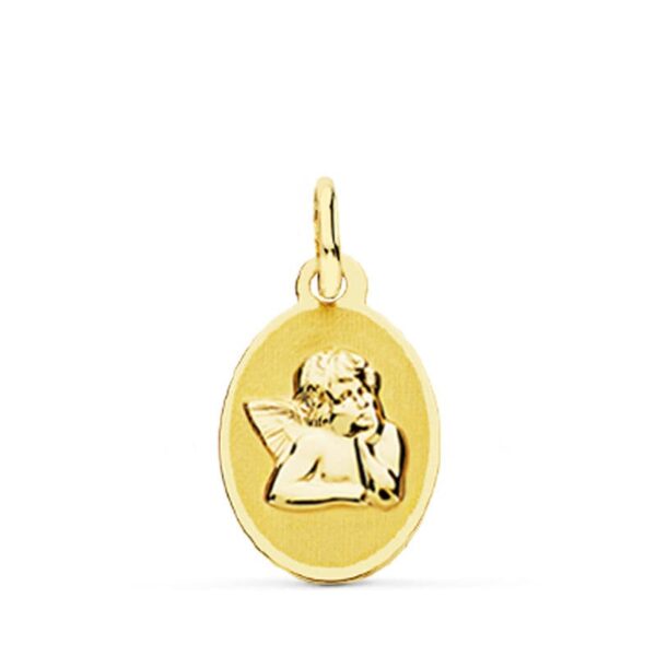 18K MEDALLA ORO AMARILLO ANGELITO BURLON. 17X10 MM