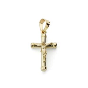 9K CRUZ ORO AMARILLO CRISTO 17X10 MM