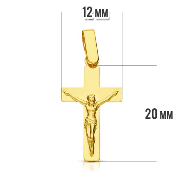 18K CRUZ ORO AMARILLO CON CRISTO. 22X13 MM - Imagen 2