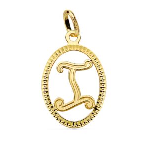 18K COLGANTE ORO AMARILLO INICIAL LETRA I 21X14 MM