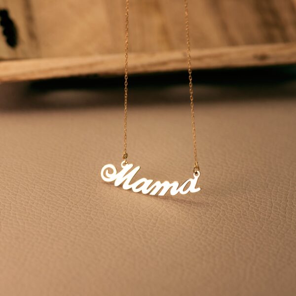 18K GARGANTILLA ORO AMARILLO LETRA MAMA ANCHO: 34MM CADENA 44 2 CM - Imagen 2