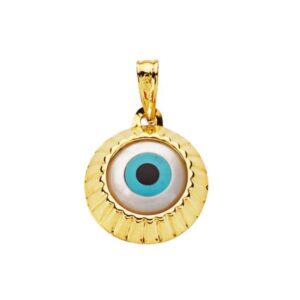 18K COLGANTE ORO AMARILLO OJO TURCO 14 MM