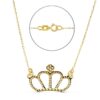 18K COLLAR ORO AMARILLO CORONA 12X8 MM 45CM