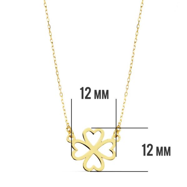 18K COLLAR ORO AMARILLO CORAZONES 12 MM 45CM - Imagen 3