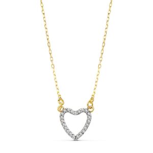 18K GARGANTILLA ORO AMARILLO CORAZON 10X10 MM 42CM
