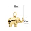 18K COLGANTE ORO AMARILLO ELEFANTE LISO 16X10 MM - Imagen 2