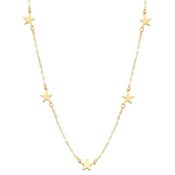 18K GARGANTILLA ESTRELLAS ORO AMARILLO 42CM