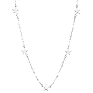 18K GARGANTILLA ESTRELLAS ORO BLANCO 42CM