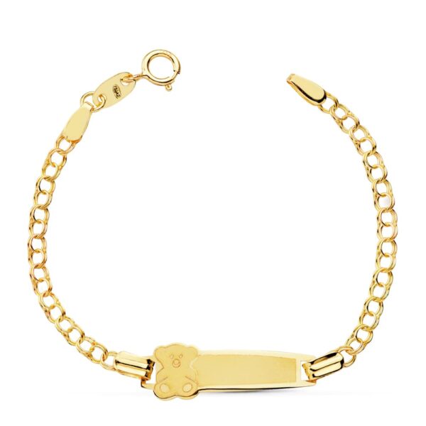 18K PULSERA ESCLAVA ORO AMARILLO OSO 12.5 CM