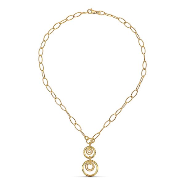18K GARGANTILLA ORO AMARILLO CADENA Y MOTIVO
