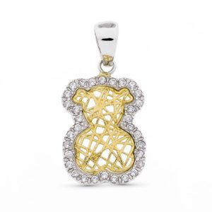 18K COLGANTE ORO BICOLOR ORO CIRCONITAS
