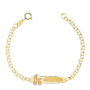 18K PULSERA ESCLAVA HÚNGARA CARRITO ORO AMARILLO 13.5CM
