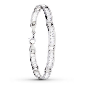 18K PULSERA ORO BLANCO CIRCONITA 20CM