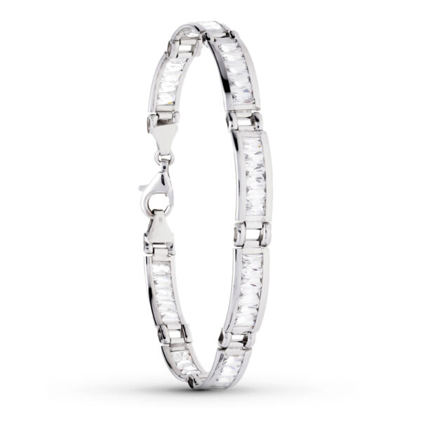18K PULSERA ORO BLANCO CIRCONITA 20CM