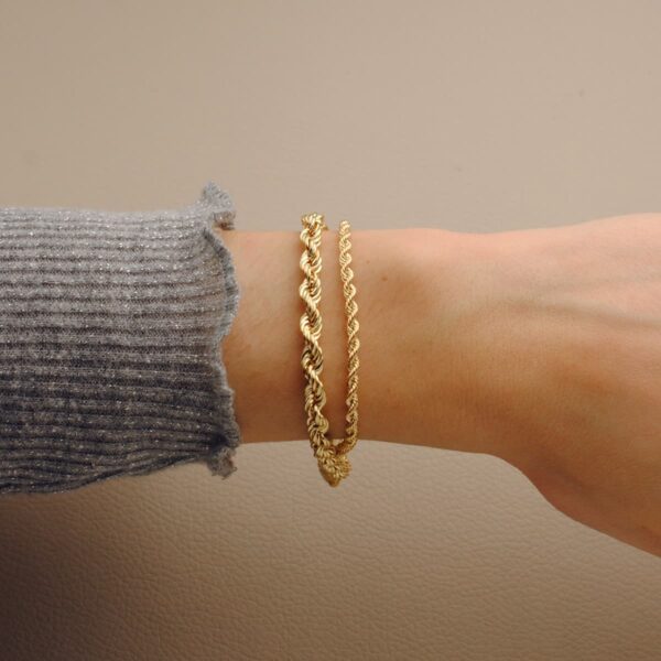 18K PULSERA ORO AMARILLO CORDON SALOMONICO. ANCHO 4,8 MM LARGO 20CM - Imagen 2