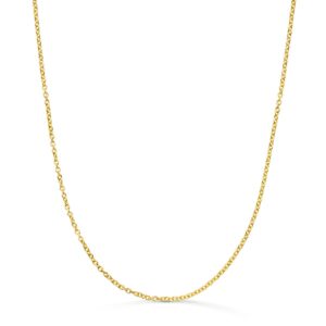 18K CADENA ORO AMARILLO ROLO MACIZA ANCHO: 1.2MM LARGO: 45CM