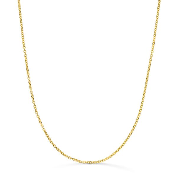 18K CADENA ORO AMARILLO ROLO MACIZA ANCHO: 1.2MM LARGO: 45CM