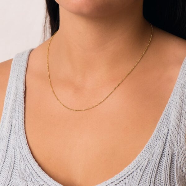 18K CADENA ORO AMARILLO ROLO MACIZA ANCHO: 1.2MM LARGO: 45CM - Imagen 2