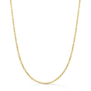 18K CADENA ORO AMARILLO FORZADA MACIZA ANCHO: 1.9MM LARGO: 50CM