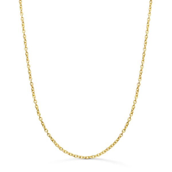 18K CADENA ORO AMARILLO FORZADA MACIZA ANCHO: 1.9MM LARGO: 60CM