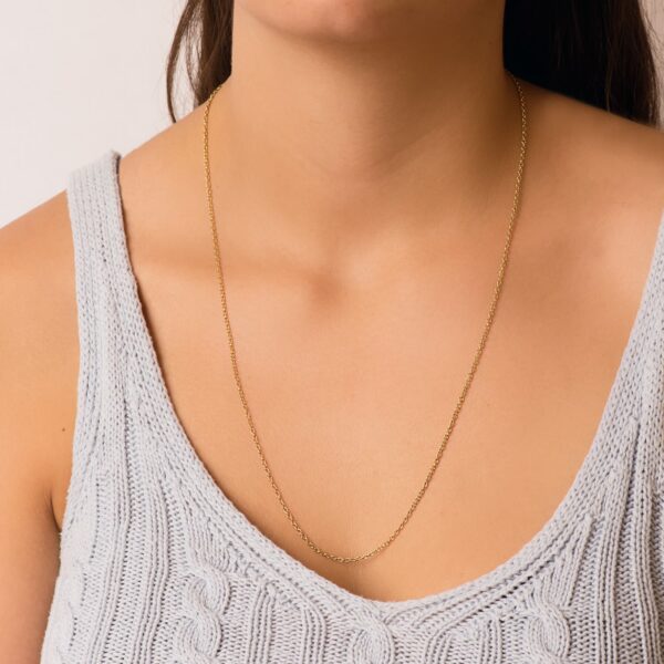 18K CADENA ORO AMARILLO FORZADA MACIZA ANCHO: 1.9MM LARGO: 60CM - Imagen 2