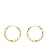 18K AROS ORO AMARILLO HUECOS GALLONEADOS. 16X1.50 MM