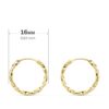 18K AROS ORO AMARILLO HUECOS GALLONEADOS. 16X1.50 MM - Imagen 2