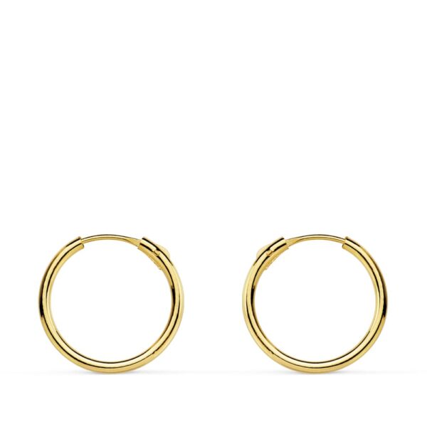 18K AROS ORO AMARILLO HUECOS REDONDOS 13X1.20 MM