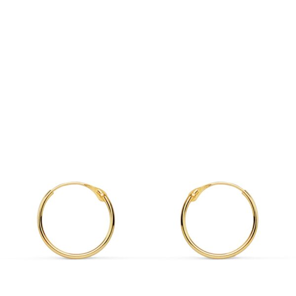 18K AROS ORO AMARILLO TUBO HUECOS 10X0.8 MM