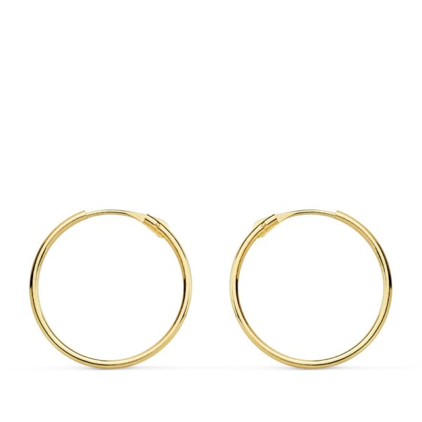 18K AROS ORO AMARILLO TUBO HUECOS 16X0.8 MM