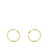18K AROS HUECOS ORO AMARILLO MEDIA CAÑA LIGEROS.14X3 MM