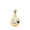 18K COLGANTE ORO AMARILLO CHATON 7 MM CIRCONITA