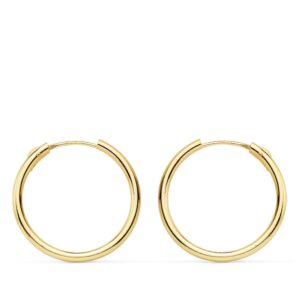 18K AROS ORO AMARILLO REDONDOS LISOS LIGEROS 18X1.50 MM