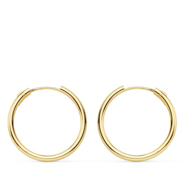 18K AROS ORO AMARILLO REDONDOS LISOS LIGEROS 18X1.50 MM