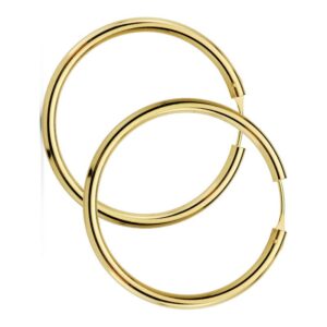 18K AROS ORO AMARILLO REDONDOS LISOS LIGEROS 20X2.5 MM