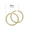 18K AROS ORO AMARILLO REDONDOS LISOS LIGEROS 20X2.5 MM - Imagen 2