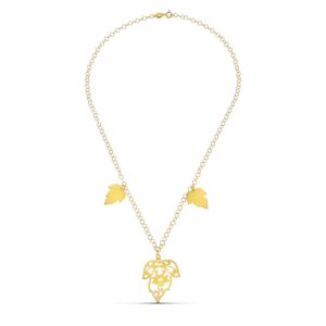 18K GARGANTILLA ORO AMARILLO HOJAS