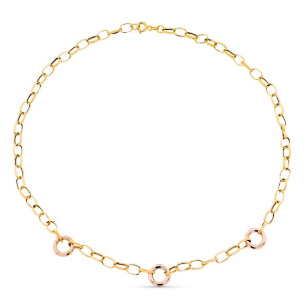 18K GARGANTILLA ORO BICOLOR ESLABONES 45CM