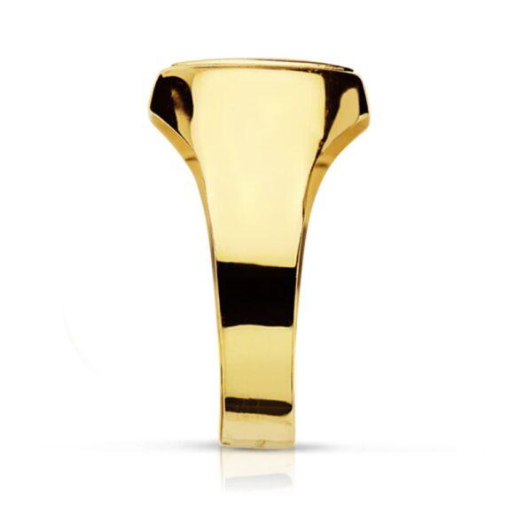 18K SELLO ORO AMARILLO CABALLERO HUECO CABEZA TONEL. ZONA GRABADO: 10X9 MM - Imagen 2