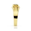 18K SOLITARIO ORO AMARILLO HUECO CON CIRCONITA EN BOCEL DE 5 MM - Imagen 2